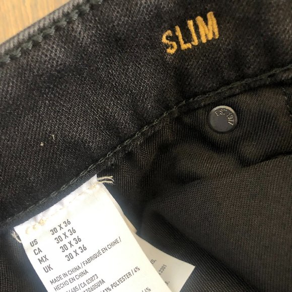 NWT American Eagle 360 Extreme Flex Black Distressed Slim Jeans Size 30x36 - Picture 8 of 13